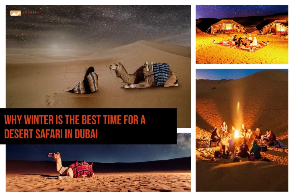 Why Winter Is the Best Time for a Desert Safari in Dubai Why Winter Is the Best Time for a Desert Safari in Dubai – collage of cool weather desert adventures and camps in Dubai